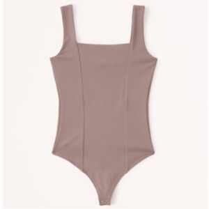 🌀Abercrombie Seamed Squareneck Bodysuit NEW - Size XS | Color: Brown